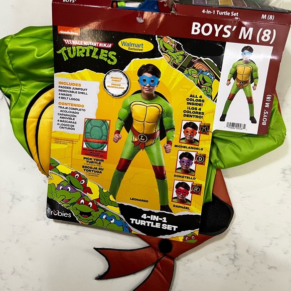 Rubie's TMNT 4-in-1 Costume Set with Green and Yellow - Picture 4 of 7